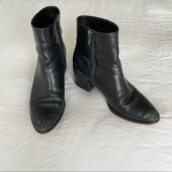 Sam Edelman Joey Bootie in Black Leather - Picture 3 of 7